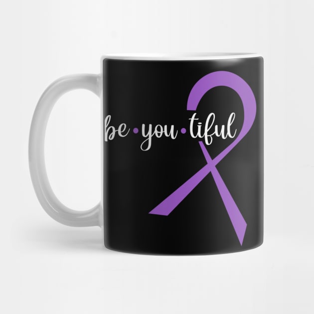 Be You Tiful Gastric Cancer Awareness Periwinkle Ribbon Warrior Support Survivor by celsaclaudio506